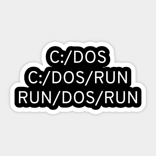 C Dos Run Sticker by winstongambro